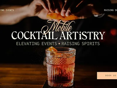 Mobile Cocktail Branding & Website Design artistry cocktail coctail logo event branding logo design mobile business mobile logo web design web page design website