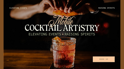Mobile Cocktail Branding & Website Design artistry cocktail coctail logo event branding logo design mobile business mobile logo web design web page design website