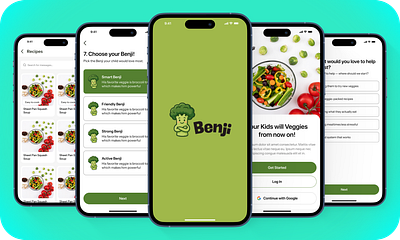 Benji App Design for Kids Meals app design app ui food app food plan kids food plan kids meal planner login meal planner signup splash ui uiux userinterface ux