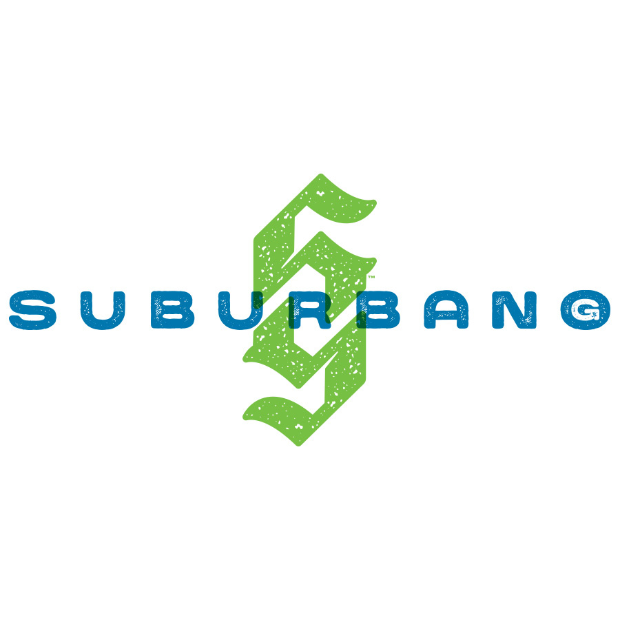 Suburban G Brand ambigram blackletter blue brand distressed g gangsta gangster graphic design green icon identity logo s suburban