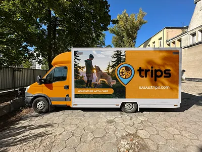 Trips Advertising ads advertising appl brand identity branding digital illustration graphic design illustration logo marketing pet branding pet design pet travel
