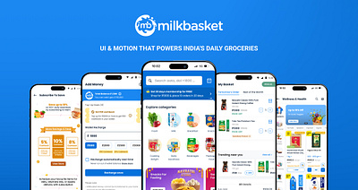 Milkbasket UI Animation Showcase aftereffects animation appanimation branding figma graphic design jitanshu jitanshukumarsaini lottie motion graphics motiondesign uianimation