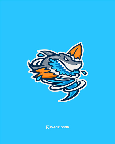 SHARKNADO design graphic design illustration logo logo mascot mascot mascot logo shark shark mascot twister vector