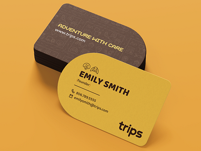 Trips Business Card art direction brand brand identity branding business card graphic design icon icon pattern iconography illustration logo pet travel print stationary