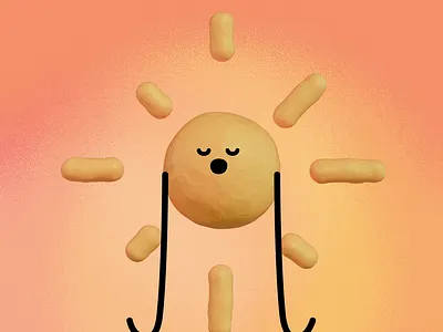 Baby it's warm outside 2d 3d animation branding clouds design edinburgh explainer videos fab design flat design gradients illustration motion design motion graphics sky sleeping sun uk warm weather
