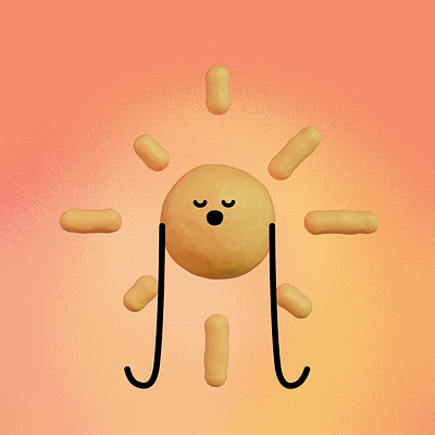 Baby it's warm outside 2d 3d animation branding clouds design edinburgh explainer videos fab design flat design gradients illustration motion design motion graphics sky sleeping sun uk warm weather