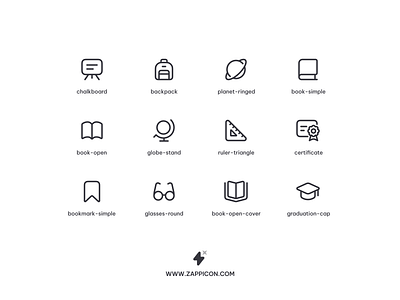 Education Icons Line Style saasproduct