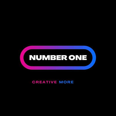 Number One design graphic design logo typography