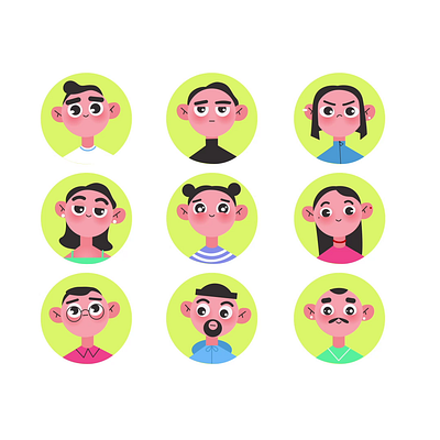 Expressive Emotions - Animated Character Showcase for Fun Engage animation art characters creativity design digital emotions expressiveness fun loop motion motion graphics playful style vibrant