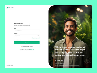 Clean Login UI - “Check Box” ahmedabaddesigner cleandesign dailyui designshowcase dribbbledesign figmadesign loginui minimalinterface modernui uidesign uiinspiration uiuxdesigner userinterface uxdesign uxinspiration webappdesign