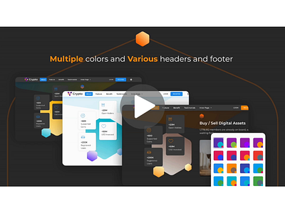 Responsive Website blockchain color palette corporate crypto cryptocurrency dark mode figma homepage html illustration landing page motion graphics single page trading ui ux wallet web design website