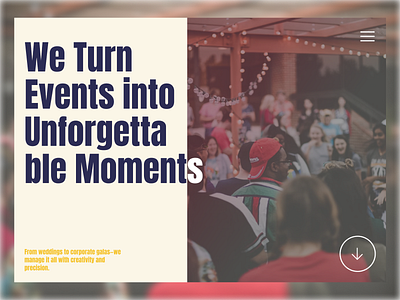 EVENT MANAGEMENT HERO UI 3d app design bold design bold website bolddesign dailyui event event management eventmanagement eventwebsite graphic design herosection landingpage luxury website modernui ui uidesign uiux uxdesign webdesign