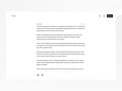 Felvina: Content editor app clean design editor inspiration post creator social media management text editor ui ux
