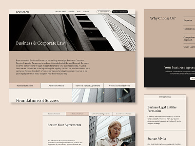 Calvo Law Services law firm lawyers legal services ui design web design website
