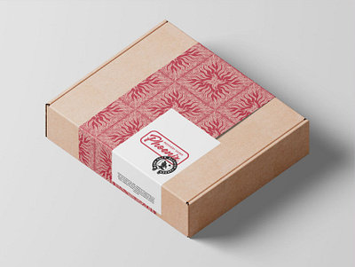 Phoenix Recovery Goods Box Mockup box box packaging brand design brand identity brandidentity branding branding design hand drawn identity design illustration label label design logo logo design packaging packaging design pattern phoenix vintage visual identity
