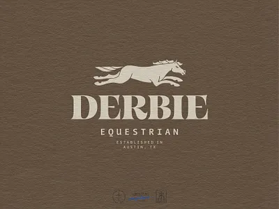 Derbie Logo Concept #1 animal brand design brand identity branding branding design concept equestrian hand drawn horse horses identity design illustration logo logo design mascot mascot logo stable stables vintage visual identity