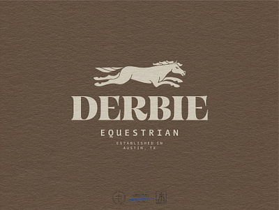 Derbie Logo Concept #1 animal brand design brand identity branding branding design concept equestrian hand drawn horse horses identity design illustration logo logo design mascot mascot logo stable stables vintage visual identity