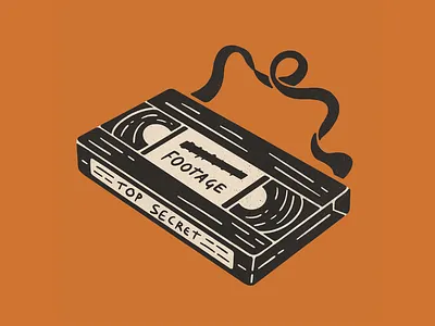 The Tape bigfoot conspiracy cryptid design graphic design hand drawn illustration linocut mystery paranormal top secret vintage design woodblock