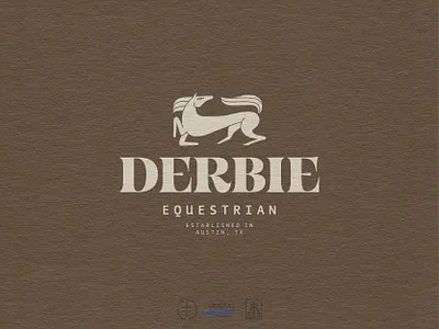 Derbie Logo Concept #2 animal brand design brand identity branding branding design concept hand drawn horse horses identity design illustration logo logo design logomark retro stable typography vintage visual identity wordmark
