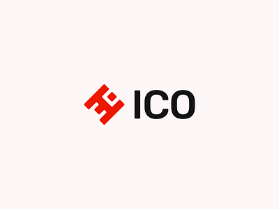 ICO – Logo Design branding company design flat graphic design ico logo minimal minimalism minimalist red saas tech