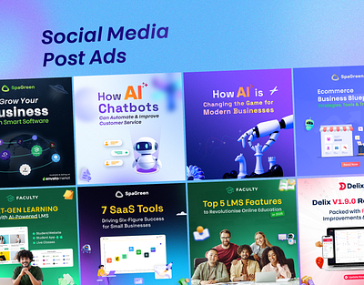 Trendy Social Media Ads Design for Software Company ads ads design brand design branding facebook ads graphic design instagram post instagram post design saas saas product ads social media ads banner social media banner social media design social media post social media post design socialmedia software company software facebook post trendy social media ads