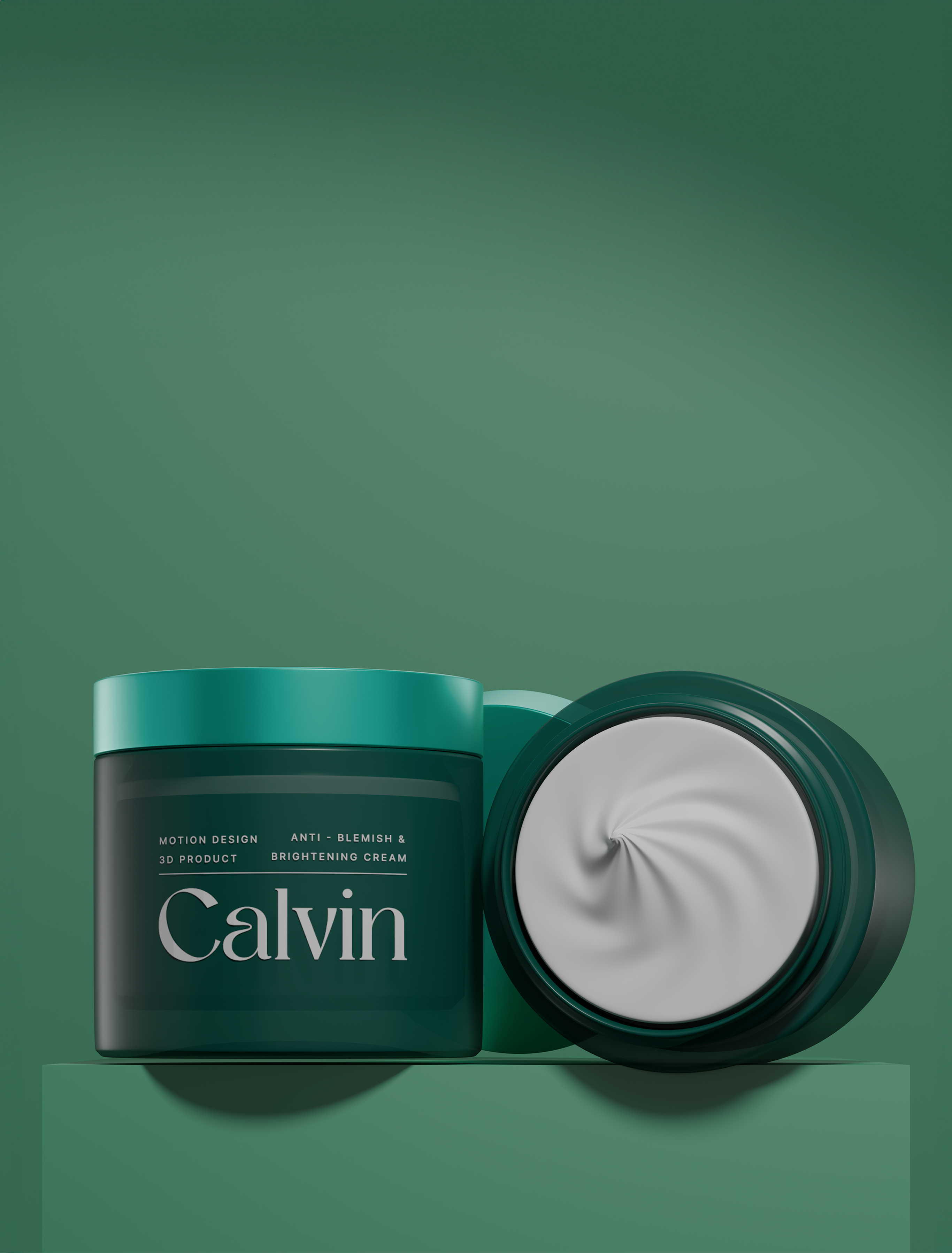 Calvin | 3D Product Jar Skincare 3d 3d design beauty blender cream jar product product design skincare