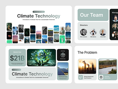 Technology Pitch Deck - Bento layout apple keynote bento card bento grid fundraise google slides grid system investor deck layout minimal modern nature deck pitch deck pitchdeck redesign powerpoint ppt presentation saas deck software deck startup swiss design