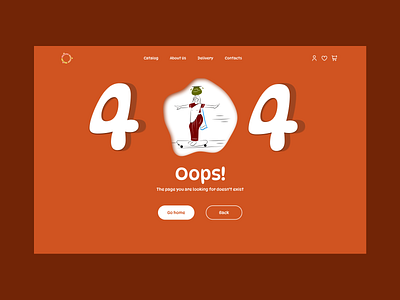 404 page | Design concept 404 concept design landingpage ui