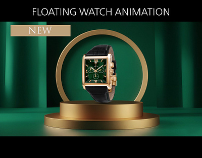 ⌚️ Floating Watch Animation Over Podium advertising after effects animation branding design graphic design motion graphics photoshop social media post visual identity watches