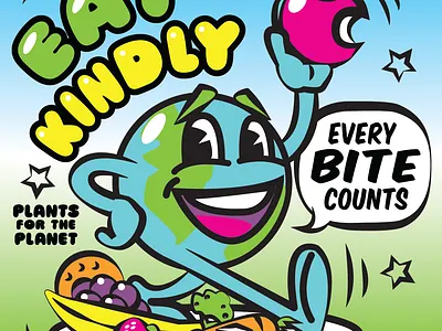 Eat Kindly animation character design illustration