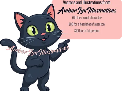 Kitty Advertisement for Self advert animal cat cute illustration vector