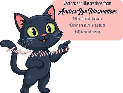 Kitty Advertisement for Self advert animal cat cute illustration vector