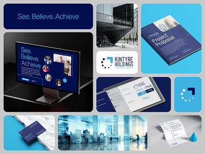 Kintyre Holdings banner banner design bold127 brand identity brand identity design branding dribbble shot figma figma design graphic design landing page logo logo design newsletter design shot stationery design ui vector