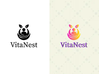 Vitanest Health Logo app branding design graphic design illustration logo typography ui ux vector