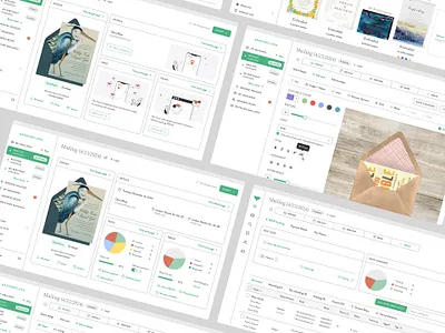 Greenvelope Web App events icons ui ux web app web design