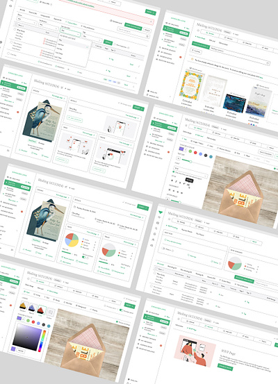 Greenvelope Web App events icons ui ux web app web design