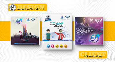 Social Media Posts for ADI adi adi institute adobe branding count down creative design editing facebook graphic design illustration instagram logo photoshop poster study ui ux vector