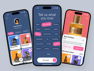 Wishlist Mobile App UI Design ui