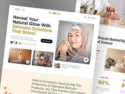 Skin Care E-commerce Website beauty products conversion design cosmetic ecommerce design landing landing page natural skincare online shop online skincare store products skin care website skincare website ui ui design web web design website website design