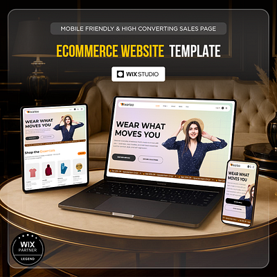 Premium Ecommerce Website Template | Wix Studio Template boutique website clothing clothing website ecommerce theme ecommerce website fashion store online store website design website template wix wix ecommerce site wix studio wix studio website wix website