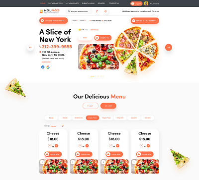 MenuPages Pizza Restaurant Layout