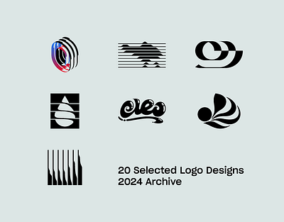 20 Selected Logo Designs: Marks & Symbols (2024 Archive) 3d logo abstract logo branding design geometric logo icon illustration letter logo lettering logo logo design logotype minimalist logo modern logo monogram negative space simple logo typography ui