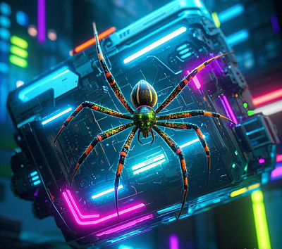 spider 3d animation branding graphic design logo motion graphics ui