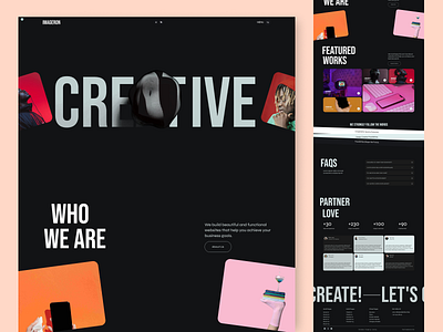 Imageron – Homepage V2 Design agency agency design bold creative creative agency dark design landing page modern portfolio template ui ux web web design webflow website design