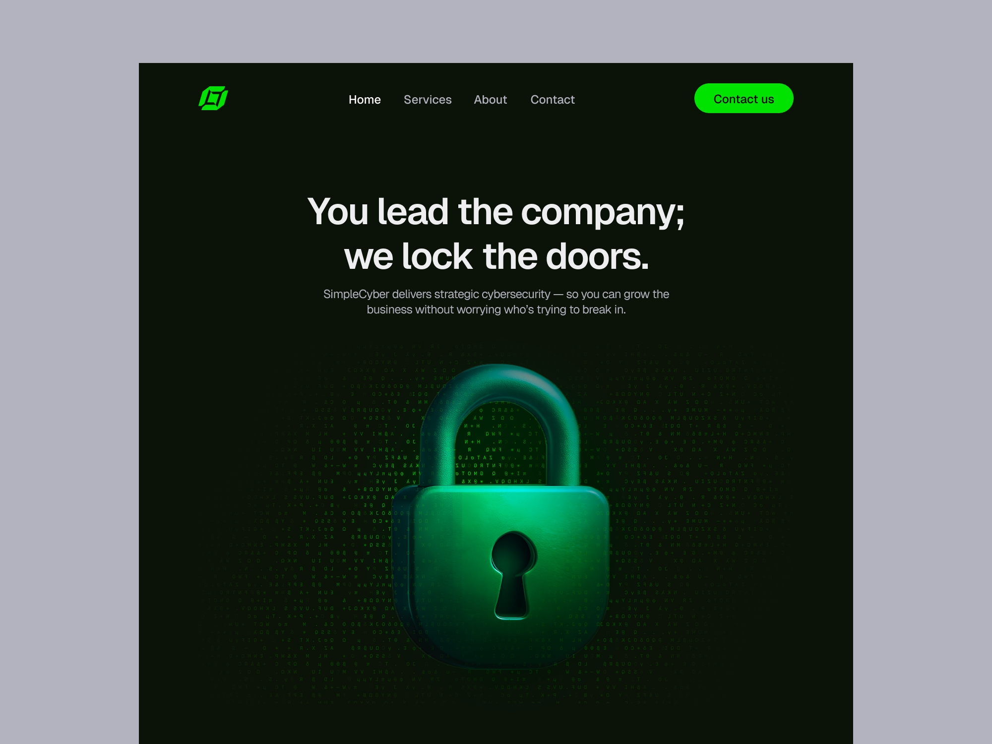 Cybersecurity agency landing page design branding cybersecurity landing page ui design web design website design