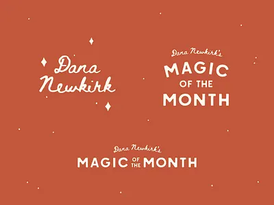 Dana Newkirk's Magic of the Month Branding brand guide branding dana newkirk illustrated logo illustration lettering logo design logo set logo suite magic lettering magic logo occult logo typography typography set witchy logo wordmark