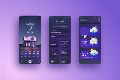 Weather App app design graphic design ui ux