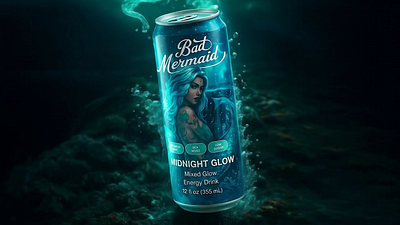 Bad Mermaid brand identity brand positioning branding consumer goods energy drink food and beverage graphic design webflow website design