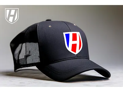 H LOGO CAP, H SHIELD CAP, H CAP baseball cup branding cap graphic design h h cap h logo hshield logodesign mockup sport appareal sportsbranding
