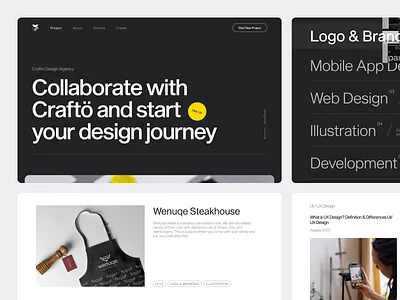 Crafto - Digital Creative Agency Website agency business company creative design digital digital agency digital marketing homepage landing page marketing minimalist portfolio product professional ui ux web design webflow website